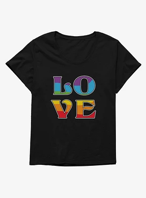 Pride Love Rainbow Girls T-Shirt Plus