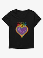 Pride Be Proud Heart Sparkles Girls T-Shirt Plus