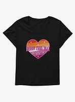 Pride Born This Way Lesbian Heart Girls T-Shirt Plus