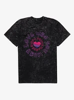 Pride Bisexual Heart Love Who You Want Mineral Wash T-Shirt