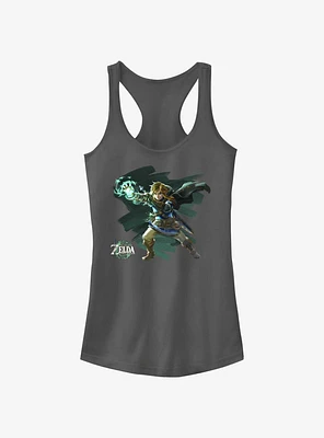 The Legend Of Zelda Tears Kingdom Power Link Stance Girls Tank