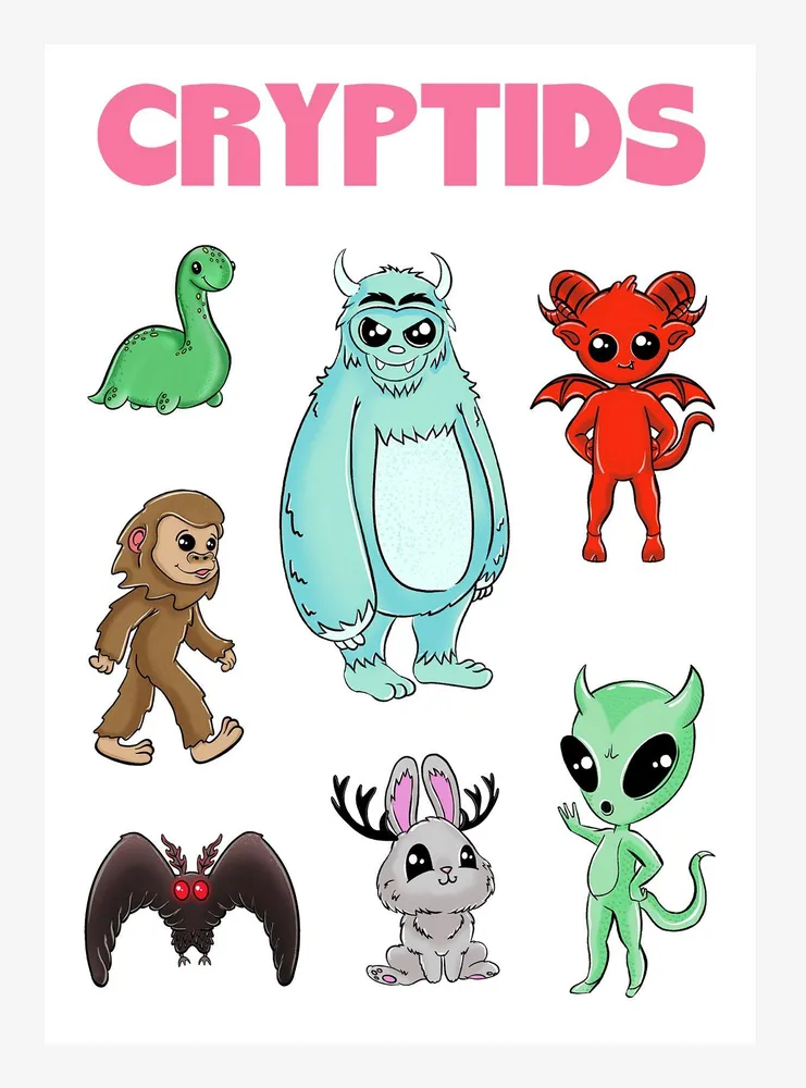 Cryptids Kiss-Cut Sticker Sheet