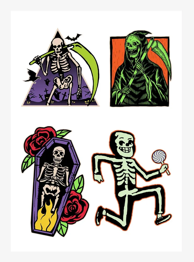 Death Grim Reaper Kiss-Cut Sticker Sheet