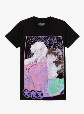 InuYasha Duo Iridescent Glitter Boyfriend Fit Girls T-Shirt
