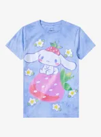 Cinnamoroll Strawberry Iridescent Glitter Boyfriend Fit Girls T-Shirt