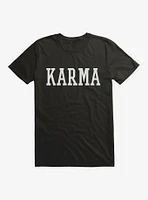 Karma Collegiate Text T-Shirt
