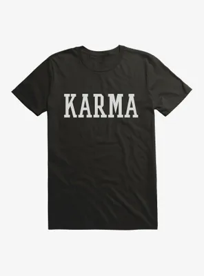 Karma Collegiate Text T-Shirt