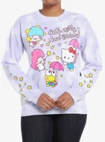 Hello Kitty And Friends Stars Lavender Tie-Dye Girls Sweatshirt