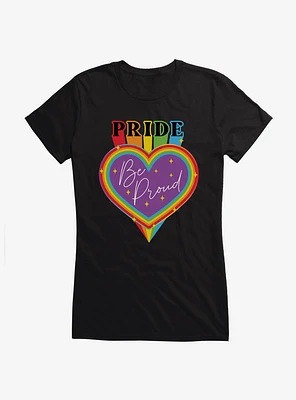 Pride Be Proud Heart Sparkles Girls T-Shirt