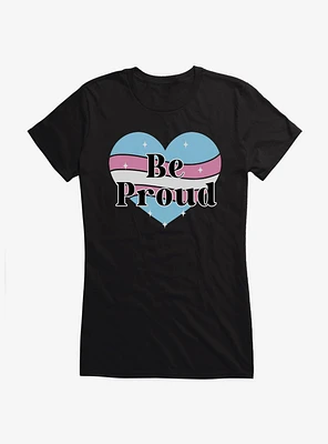 Pride Be Proud Heart Transgender Colors Girls T-Shirt