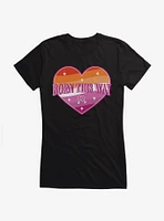 Pride Born This Way Lesbian Heart Girls T-Shirt