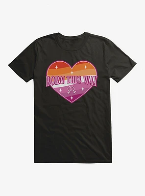 Pride Born This Way Lesbian Heart T-Shirt