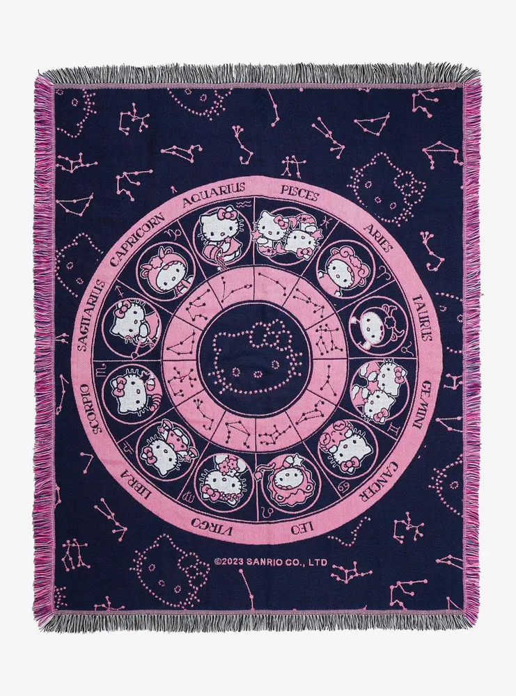 Boxlunch Sanrio Hello Kitty Zodiac Tapestry Throw