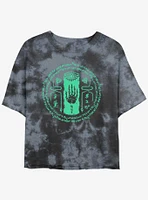 The Legend Of Zelda Glowing Shrine Rune Tie-Dye Girls Crop T-Shirt