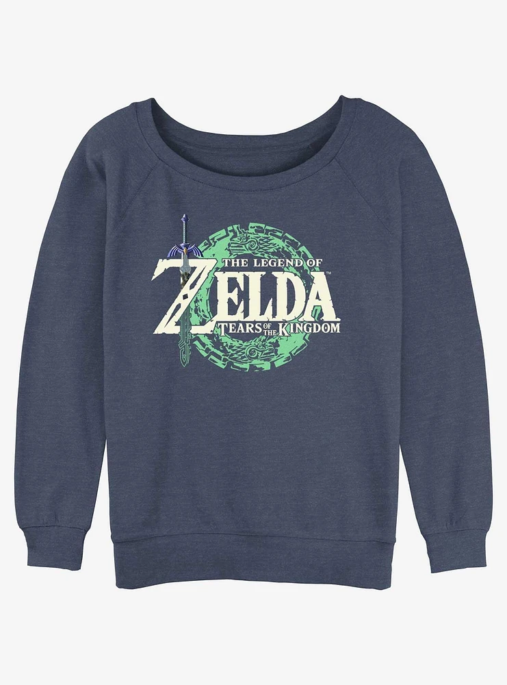 The Legend Of Zelda Tears Kingdom Logo Girls Slouchy Sweatshirt