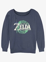 The Legend Of Zelda Tears Kingdom Logo Girls Slouchy Sweatshirt