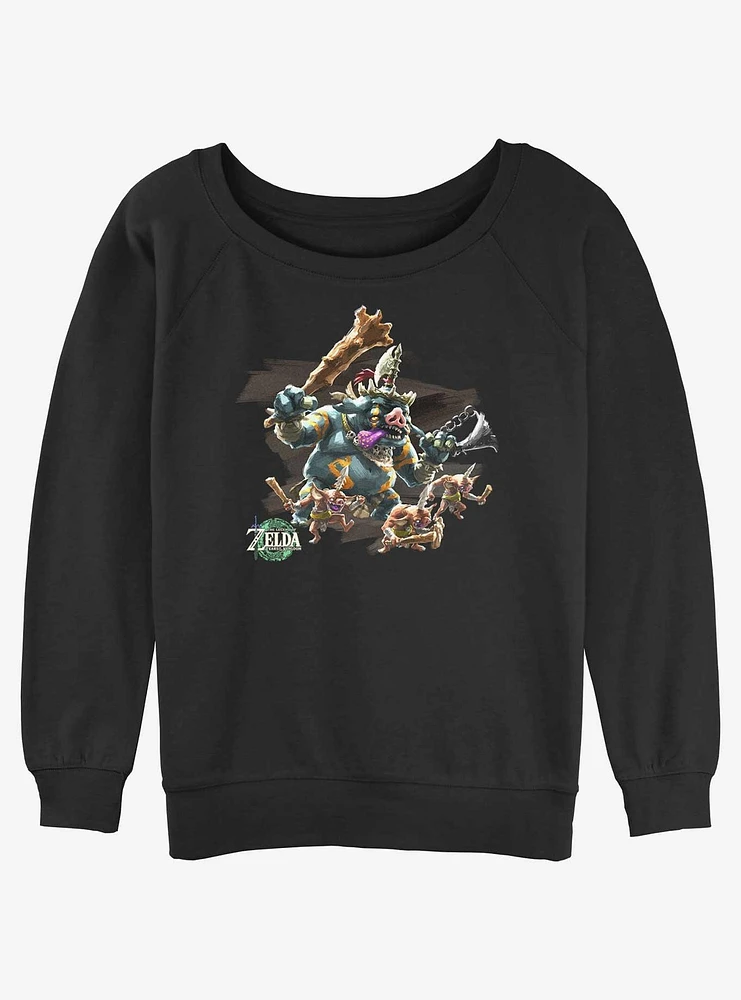 The Legend Of Zelda Tears Kingdom Boss Bokoblin Girls Slouchy Sweatshirt