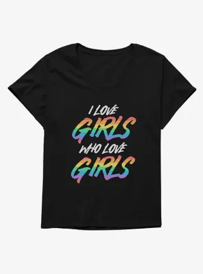 Pride I Love Girls Who Womens T-Shirt Plus