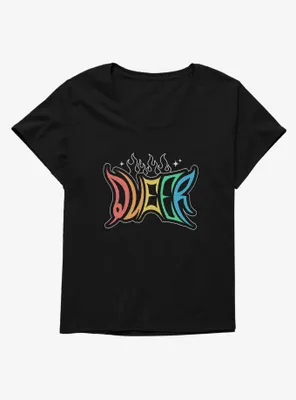 Pride Queer Flames Womens T-Shirt Plus
