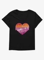 Pride Born This Way Lesbian Heart Womens T-Shirt Plus