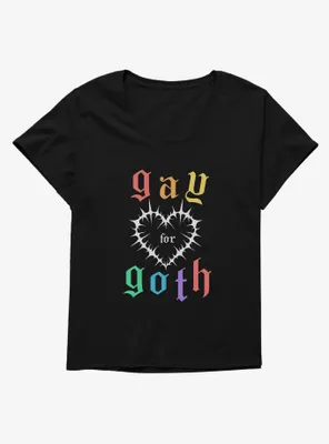 Pride Gay For Goth Womens T-Shirt Plus