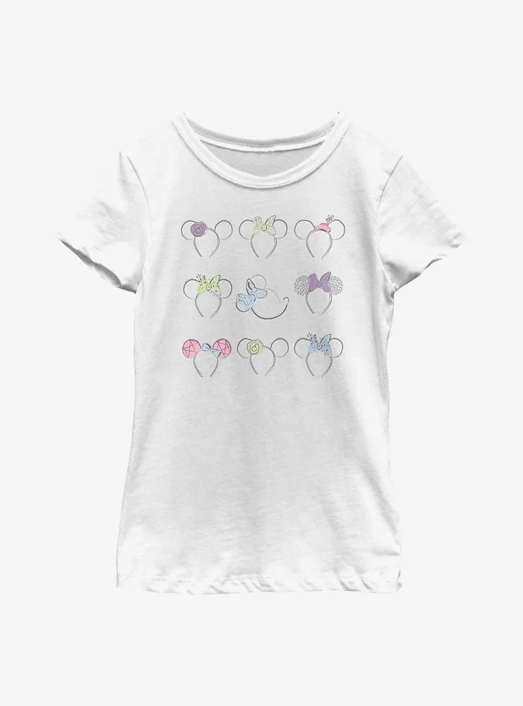 Disney Minnie Mouse Ears Grid Youth Girls T-Shirt