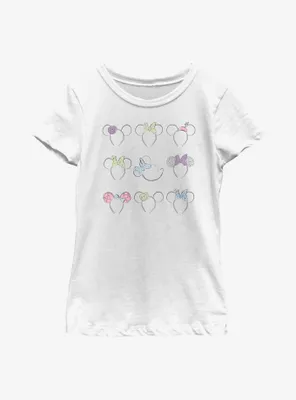 Disney Minnie Mouse Ears Grid Youth Girls T-Shirt