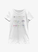 Disney Minnie Mouse Ears Grid Youth Girls T-Shirt