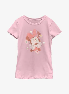Disney Minnie Mouse Floral Frame Youth Girls T-Shirt