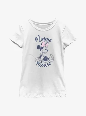 Disney Minnie Mouse Sitting Youth Girls T-Shirt