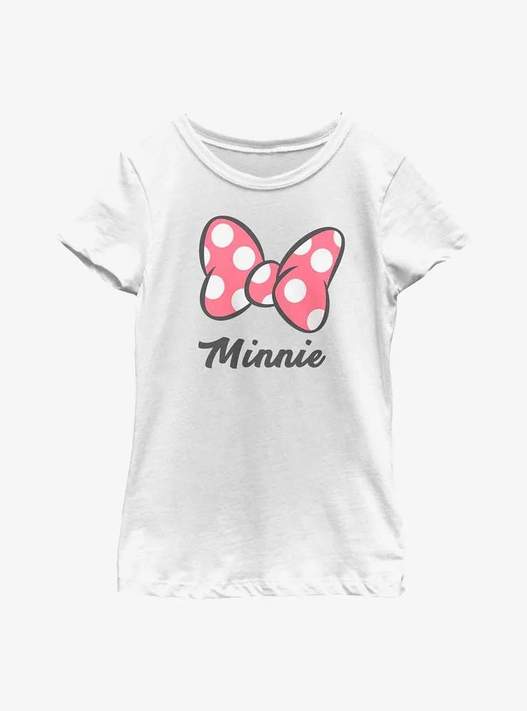 Disney Minnie Mouse Giant Bow Youth Girls T-Shirt
