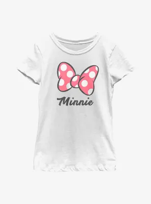 Disney Minnie Mouse Giant Bow Youth Girls T-Shirt