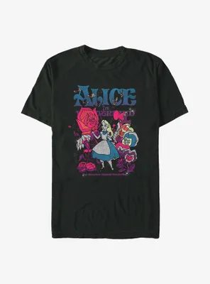 Disney Alice Wonderland Technicolor World Big & Tall T-Shirt
