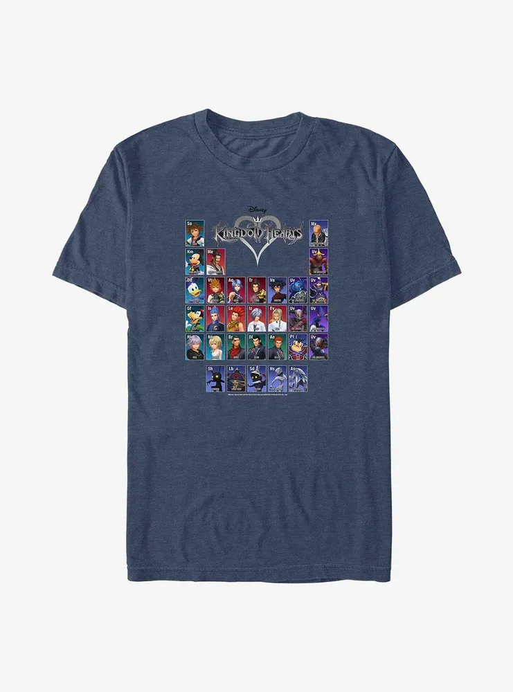 Disney Kingdom Hearts Table of Characters Big & Tall T-Shirt