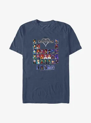 Disney Kingdom Hearts Table of Characters Big & Tall T-Shirt