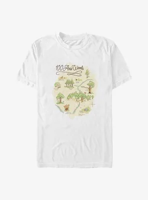 Disney Winnie The Pooh 100 Acre Map Big & Tall T-Shirt