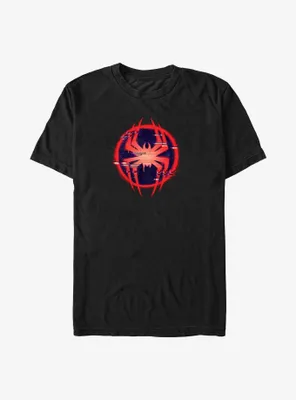 Marvel Spider-Man: Across The Spider-Verse Glitch Spider Symbol Big & Tall T-Shirt