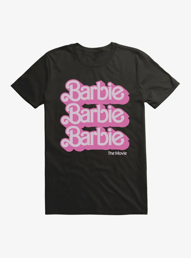 Barbie The Movie Text Stack T-Shirt