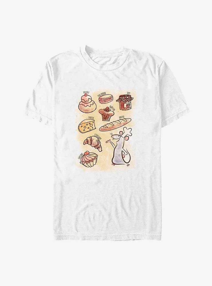 Disney Pixar Ratatouille Watercolor Pastries Big & Tall T-Shirt