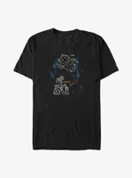 Disney Pixar Wall-E Eve and Constellations Big & Tall T-Shirt