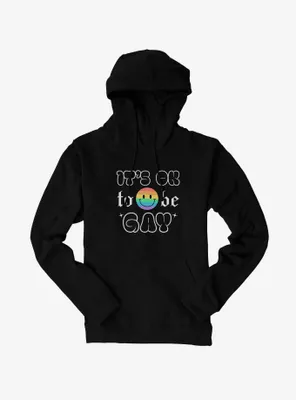 Pride It's Ok Smiley Rainbow Face Hoodie