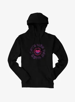 Pride Bisexual Heart Love Who You Want Hoodie