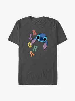 Disney Lilo & Stitch Aloha Colorful Letters T-Shirt