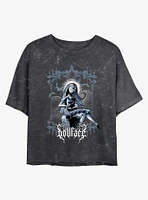 Disney The Nightmare Before Christmas Sally Dollface Goth Mineral Wash Womens Crop T-Shirt