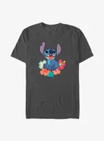 Disney Lilo & Stitch Floral Sitting T-Shirt