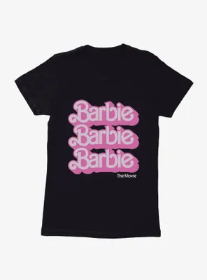 Barbie The Movie Text Stack Womens T-Shirt