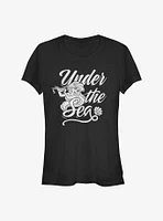 Disney The Little Mermaid Under Sea Text Girls T-Shirt