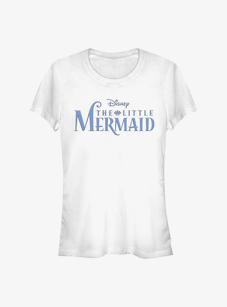 Disney The Little Mermaid Title Logo Girls T-Shirt