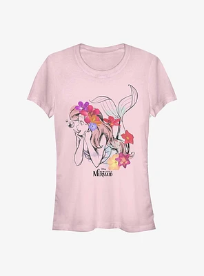 Disney The Little Mermaid Flowers My Hair Girls T-Shirt