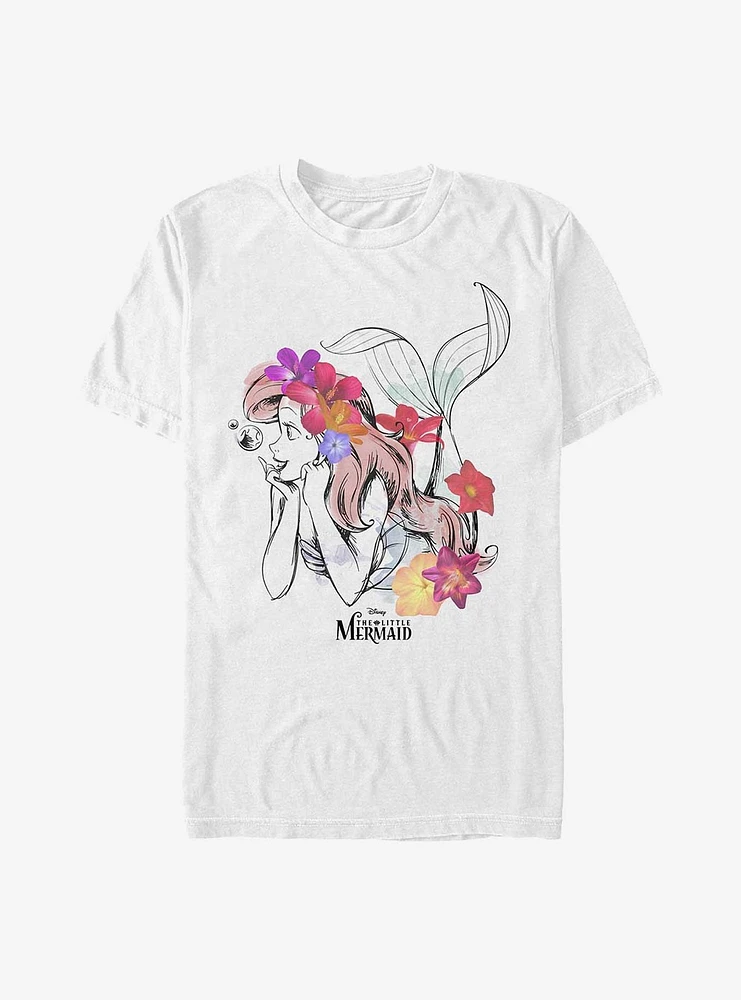 Disney The Little Mermaid Flowers My Hair T-Shirt